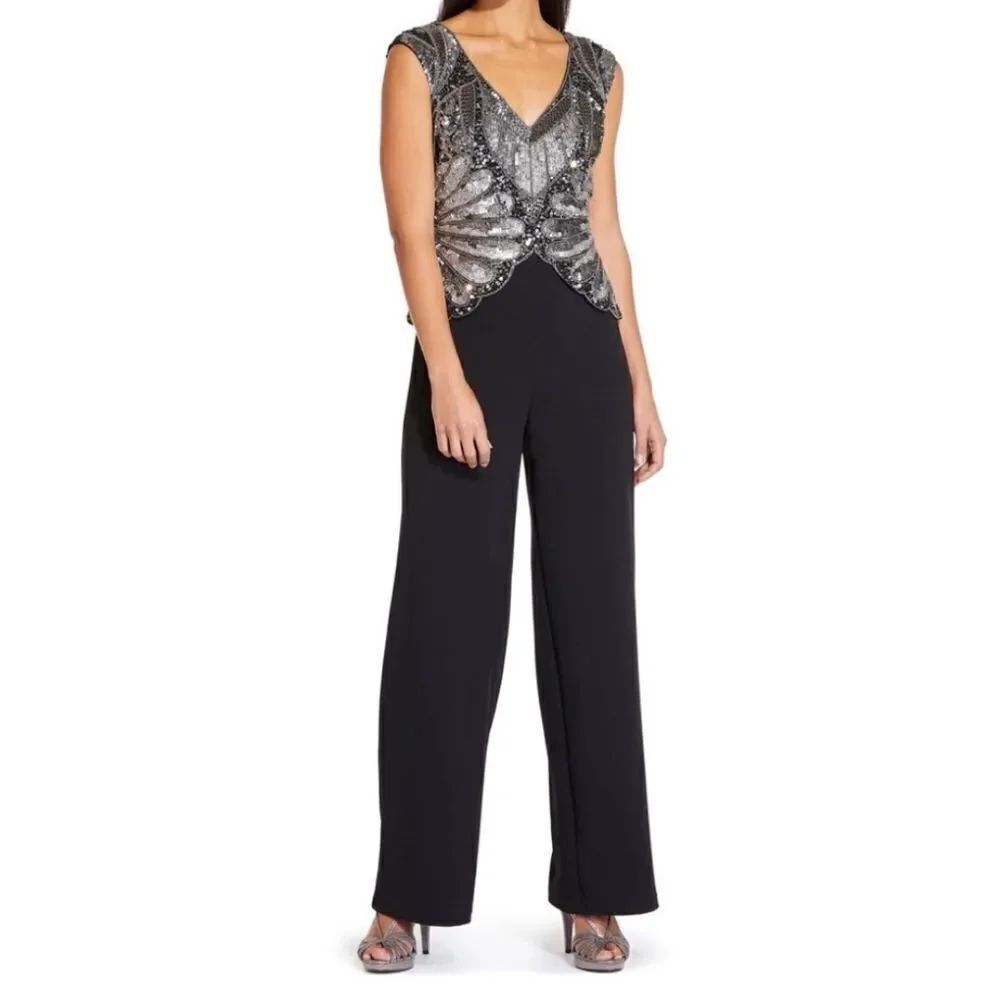 Adrianna Papell Women's Pants & Jumpsuits Beaded Jumpsuit